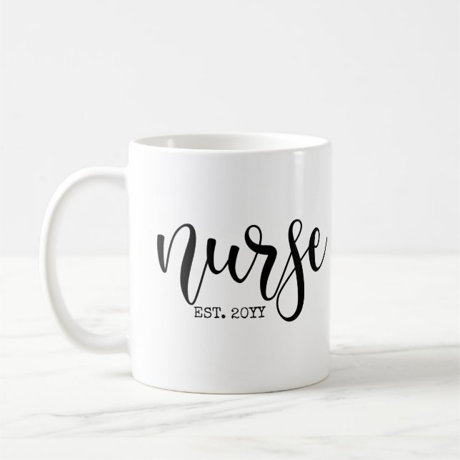 Nurse Est Custom Year Student Nurse RN graduation Coffee Mug (Left)
