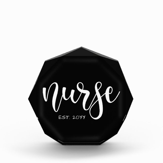 Nurse Est Custom Year Student Nurse RN graduation Photo Block (Front)