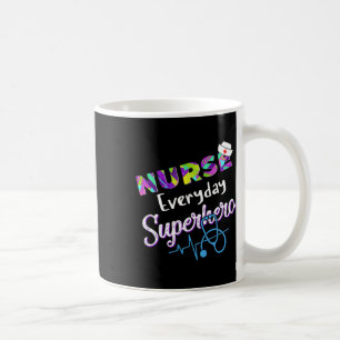 Nurse Every Day Superhero Colouring International  Coffee Mug