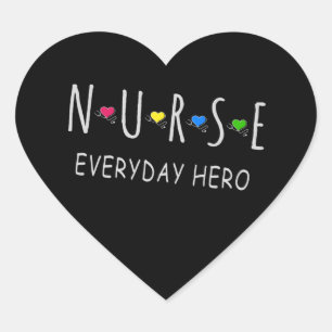 Nurse Everyday Hero Heart Sticker