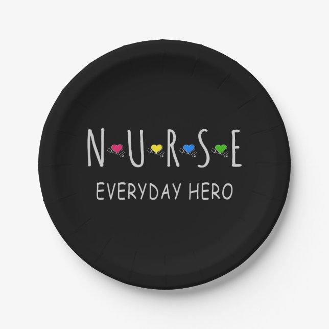 Nurse Everyday Hero Paper Plate (Front)
