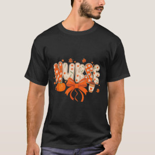 Nurse Fall Autumn Pumpkin Sce Coffee Thanksgiving  T-Shirt