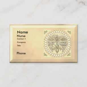 Nurse Fancy Caduceus  business cards