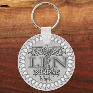 Nurse Fancy LPN Caduceus  keychain