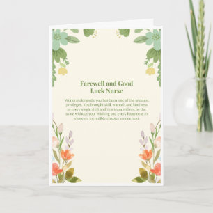 Nurse Farewell Card — Farewell and Good Luck Nurse