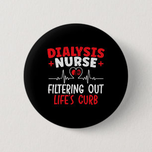 Nurse Filtering Heartbeat 6 Cm Round Badge