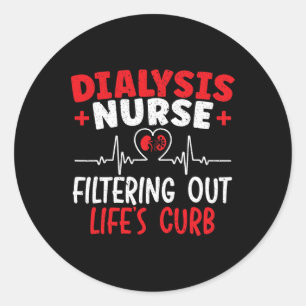 Nurse Filtering Heartbeat  Classic Round Sticker