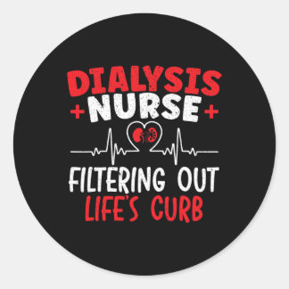 Nurse Filtering Heartbeat  Classic Round Sticker