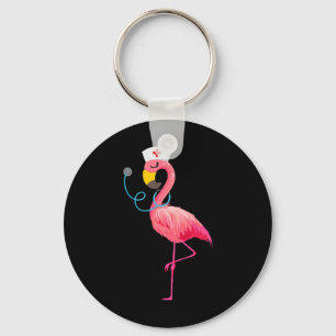 Nurse Flamingo - Funny Flamingo Lover Nursing Key Ring