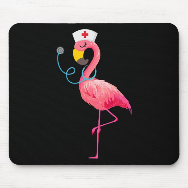 Nurse Flamingo - Funny Flamingo Lover Nursing  Mouse Mat (Front)