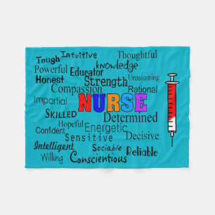 Nurse Fleece Blanket Describing Words
