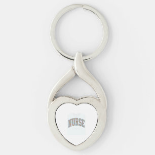 Nurse Floral Varsity Lettering Shirt Design_1 Key Ring