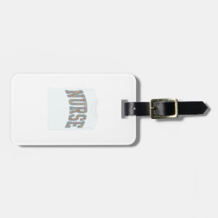 Nurse Floral Varsity Lettering Shirt Design_1 Luggage Tag