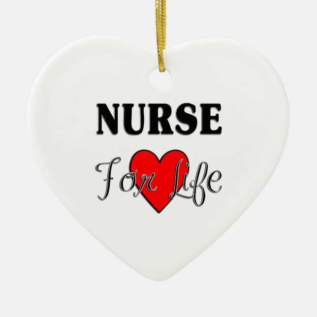 Nurse For Life Ceramic Tree Decoration (Front)
