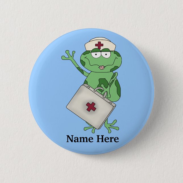 Nurse Frog Button (Front)