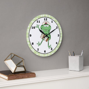 Nurse Frog wall clock