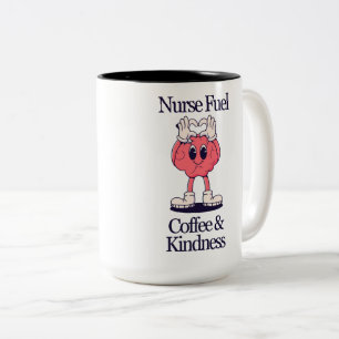 Nurse Fuel – Coffee & Kindness Design Two-Tone Coffee Mug