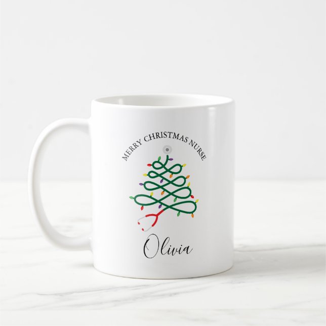 Nurse Fuel – Custom Cute Christmas Mug for Holiday (Left)