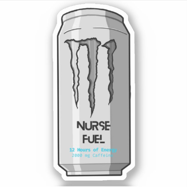 Nurse Fuel Monster Can Sticker (Front)