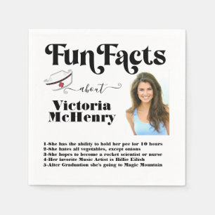 Nurse Fun Facts Graduation Photo Napkin