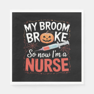 Nurse Funny Halloween Nursing Essential T-Shirt_1 Napkin