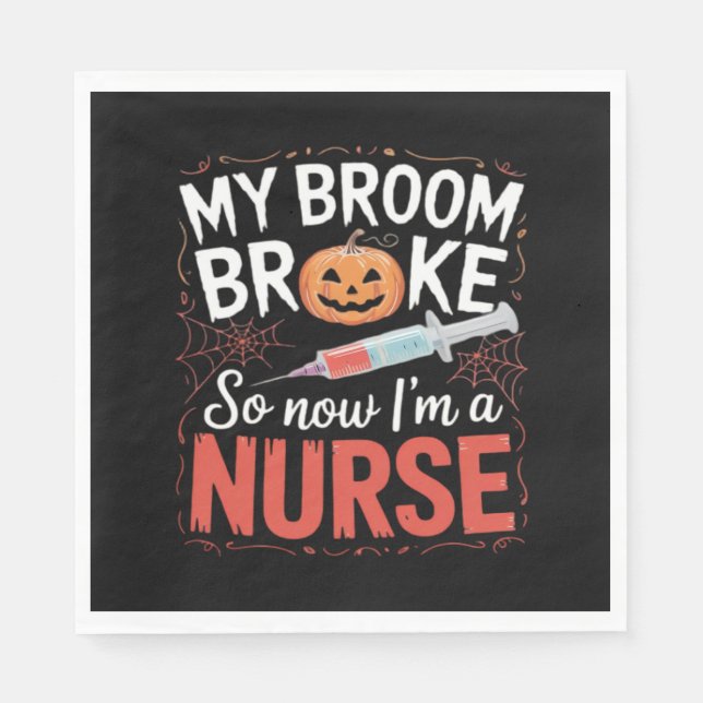Nurse Funny Halloween Nursing Essential T-Shirt_1 Napkin (Front)