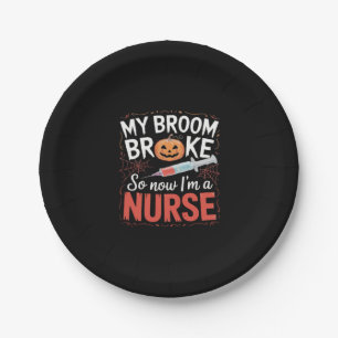 Nurse Funny Halloween Nursing Essential T-Shirt_1 Paper Plate