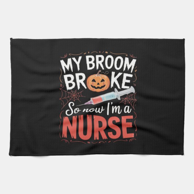 Nurse Funny Halloween Nursing Essential T-Shirt_1 Tea Towel (Horizontal)