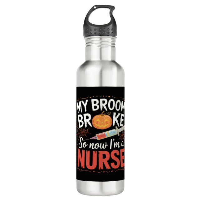 Nurse Funny Halloween Nursing Essential T-Shirt 710 Ml Water Bottle (Front)