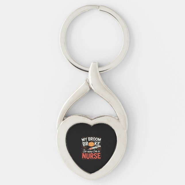 Nurse Funny Halloween Nursing Essential T-Shirt Key Ring (Front)