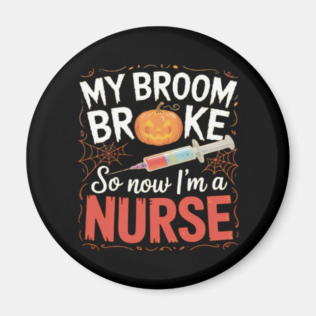 Nurse Funny Halloween Nursing Essential T-Shirt Magnet (Front)