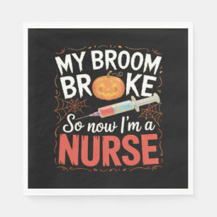 Nurse Funny Halloween Nursing Essential T-Shirt Napkin