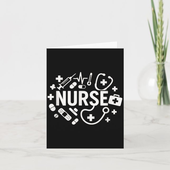 Nurse Funny Nurses Mom Women Nursing Rn Lpn Cna  Card (Front)