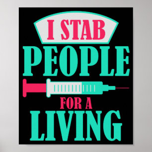 Nurse Funny Nursing Student Graduation RN LPN Gift Poster