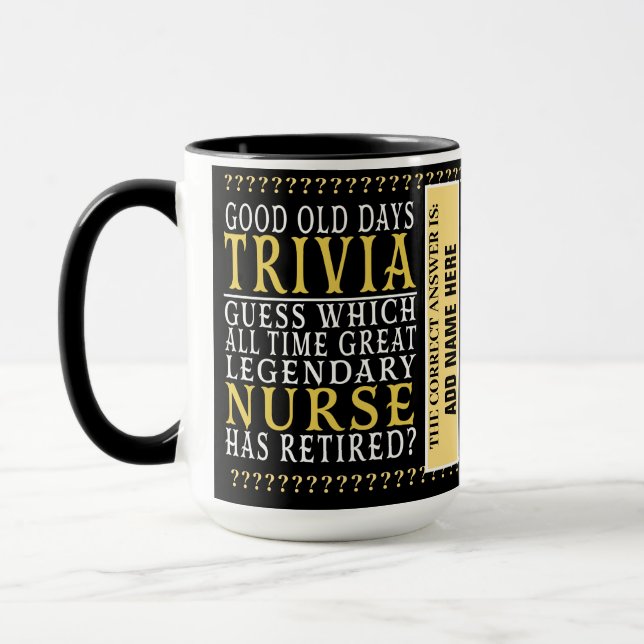 Nurse Funny Personalised Retired, Retirement Mug (Left)