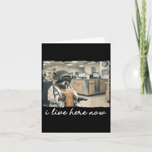 Nurse Funny Racoon Live Here Medical Nursing Card