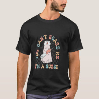 Nurse Funny Stethoscope Nurse Pumpkin Skull Lover  T-Shirt