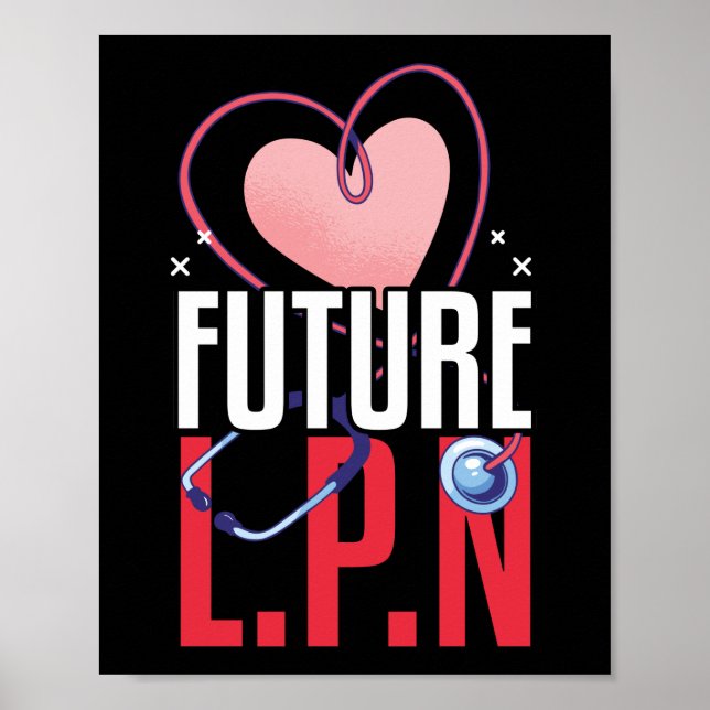 Nurse Future Lpn Nursing School Nurses Day Poster (Front)