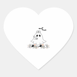 Nurse Ghost Cute Halloween Design Classic T-Shirt Heart Sticker