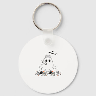Nurse Ghost Cute Halloween Design Classic T-Shirt Key Ring