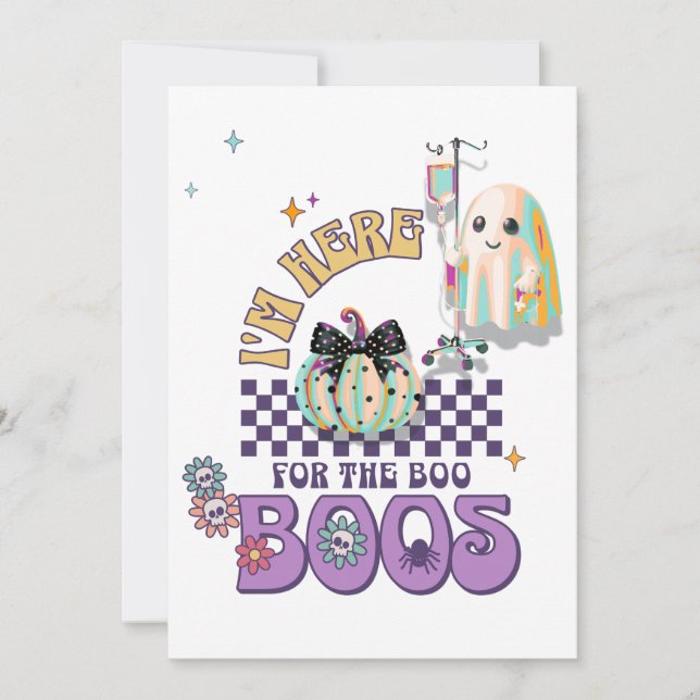 nurse ghost funny quote pumpkin coquette card (Front)