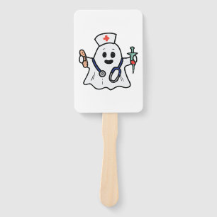 Nurse Ghost Scrub Halloween Costume For Nurses Hand Fan