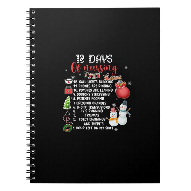 Nurse Gift | 12 Days Of Nursing Notebook (Front)