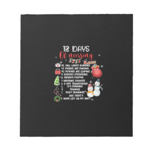Nurse Gift 12 Days Of Nursing Notepad