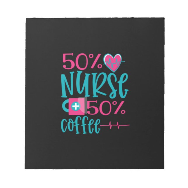 Nurse Gift | 50 Nurse 50 Coffee Notepad (Front)