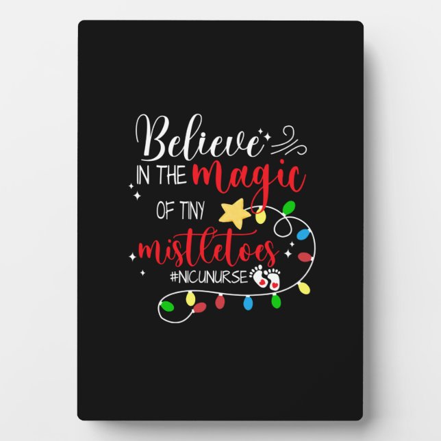 Nurse Gift Believe In The Magic Plaque (Front)