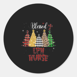 Nurse Gift Blessed LPN Nurse Classic Round Sticker
