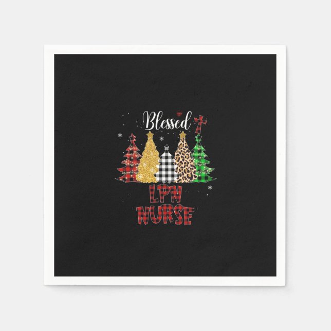 Nurse Gift | Blessed LPN Nurse Napkin (Front)
