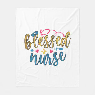 Nurse Gift Blessed Nurse Fleece Blanket