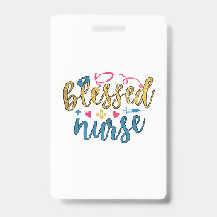 Nurse Gift Blessed Nurse ID Badge